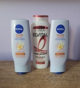 Szampon L'Oréal i 2 odżywki Nivea 