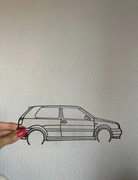 Volkswagen golf mk3 dekoracja DRUK 3D