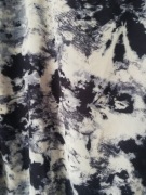 Bluzka z wiązaniem tie dye biała granatowa niebieska oversize plussize