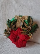 Stroik świąteczny wianek wieniec gwiazda betlejemska Boże Narodzenie ozdoba