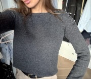 Orsay sweter z wełną wełniany biżuteryjne zdobienia kryształki Zara Mohito