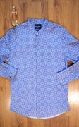 Koszula Harry Brown r. S wzór nieb bawełniana dł rękaw męska 