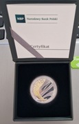 Srebrna moneta 10 złotych Centrum Pieniądza NBP im. Sławomira S. Skrzypka