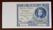 5 złotych - 1930 r.  seria CP.9836617 - stan 1