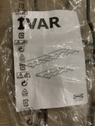 Trzy półki na butelki IVAR IKEA szary 83x30cm