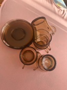 Duralex. Zestaw kawowy do expresso. Lata 70-te. Nowy .12 elementów