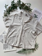 Kremowa koszula z lnem 17% linen