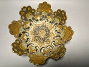 MISA PATERA ŻARDINIERA. ZŁOTA AŻUROWA WSPANIAŁY ANTYK #537