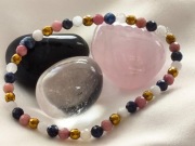 Bransoletka: Hematyt, Kamień Księżycowy, Lapis Lazuli i Rodochrozyt