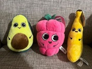 Maskotka Pluszak 3 szt. Awokado Malina Banan
