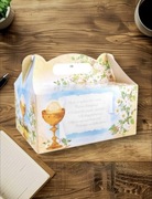 Komunia święta pudełka kartony na ciasto podziękowania upominek dla gości