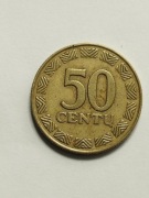 Litwa 50 centów 1998r. 