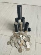Tuba mennicza, pojemnik na monety PRL, różne kolory