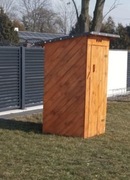 Toaleta drewniana ogrodowa przenośna WC na działkę budowę wychodek sławojka