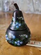 Pojemniczek w kształcie gruszki, polerowana ceramika ręcznie malowana