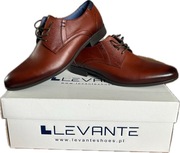 Buty męskie skórzane brązowe,wizytowe, eleganckie, produkt polski R.39