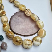 Korale bursztynowe Naszyjnik bursztyn srebro prezent