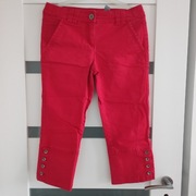 KappAhl czerwone jeansowe letnie rybaczki spodnie 38 