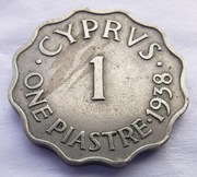 CYPR BRYTYJSKI 1 Piastre 1938 ŁADNA