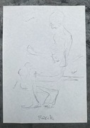 Zdzisław Beksiński - szkic do obrazu - sygnowany