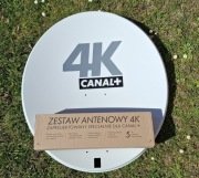 Zestaw antenowy 80cm 4k z konwerterem Twin
