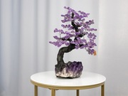 Ozdobne drzewko z fioletowego ametystu I