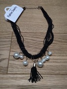 Naszyjnik ze sznurka z perłami