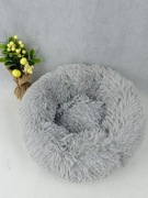 Legowisko dla psa lub kota – Puchate legowisko okrągłe, szare