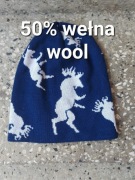 czapka wełniana 50% wełna satila  cienka ciepła
