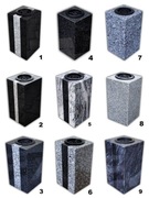 Wazon granitowy na nagrobek Flakon