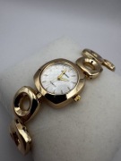 Złoty Zegarek Damski Elijina – Elegancka Bransoleta, Tarcza Plaster Miodu