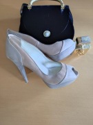 buty czółenka szpilki na platformie eleganckie ze skóry skórzane 