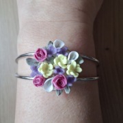 Bransoletka nowa handmade kwiaty