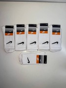 Nike Wysokie Białe Długie 36-39(6 par) Skarpety 