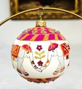 Bombka choinkowa Rręcznie malowane ozdoby bombki słonie szklane bańki