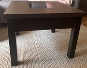 stolik kawowy drewniany z szybą 