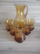 Dzbanek i szklanki komplet huta Laura 