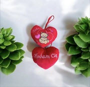 Serduszka poduszki maskotki ozdoby zawieszki pluszowe serca dekoracje