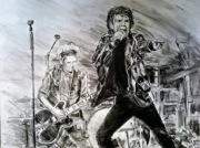 TheRolling Stones .Obraz malowany na płótnie