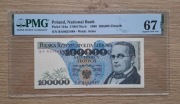 100000 złotych 1990 rok w PMG 67 EPQ