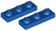 LEGO PŁYTKA 1X3 NIEBIESKA - 2 SZTUKI