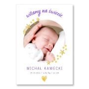 Metryczka ze zdjęciem dziecka Plakat A4 do druku