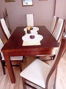 Zestaw jadalniany – stół rozkładany + 6 krzeseł