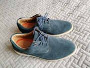 Clarks Unstructured, niebieskie, zamsz, rozm.7H/41/27cm, Jak nowe