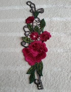 Piękna duża naszywka róża haftowana naszywka na koszule spodnie plecak