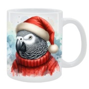 KUBEK Papuga Żako NA ŚWIĘTA, PREZENT, PERSONALIZOWANY, 24HWYS