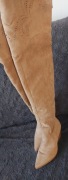Kozaki za kolano długie zamszowe kowbojki