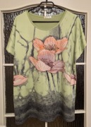 Koszulka Damska w kwiaty Zielona L/XL