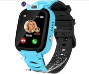 Dziecięcy niebieski smartwatch Eunicecg 3dw2 GPS Lokalizacja Kamera IP68