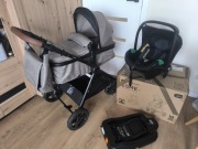 Wózek Kinderkraft 3w1 z bazą isofix